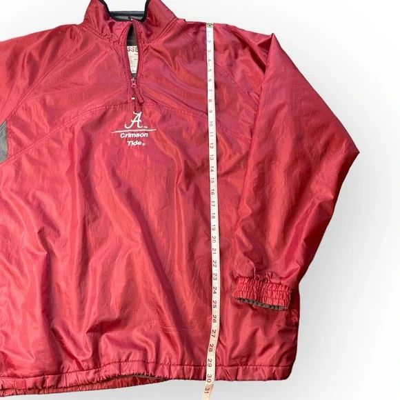 Alabama Crimson Tide BAMA Half-Zip Pullover Fleece Lined Rain Jacket Men… - Picture 9 of 10